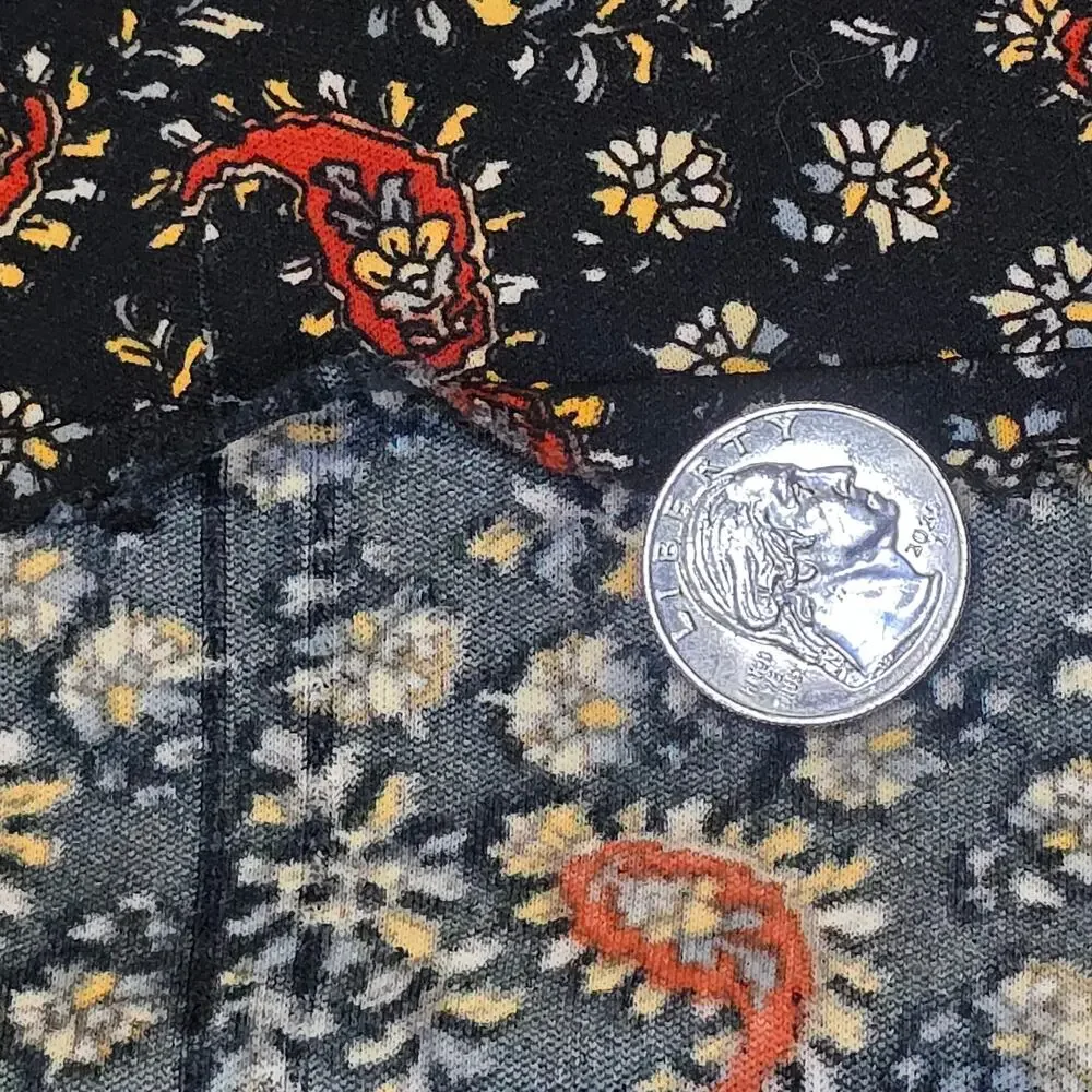 Mardi Modes Vintage 70s Paisley Blouse ┃Black Rust ┃Psychedelic Boho Whimsigoth - Picture 5 of 9